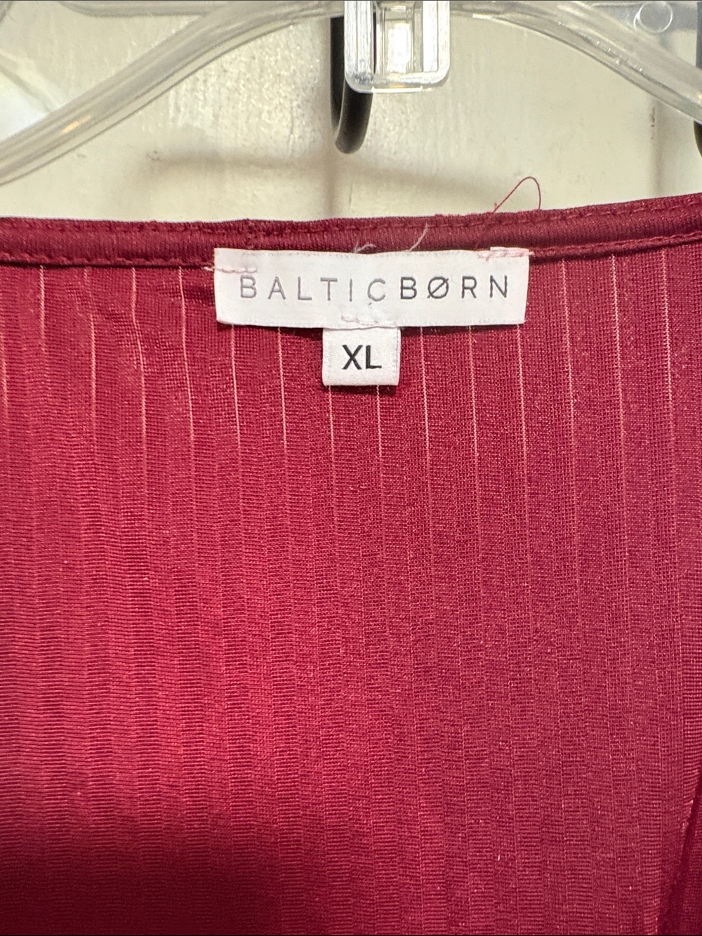 Baltic Born Burgundy Romantic Ribbed Velvet LongSleeve V-neck Wrap Maxi Dress XL - Picture 5 of 13